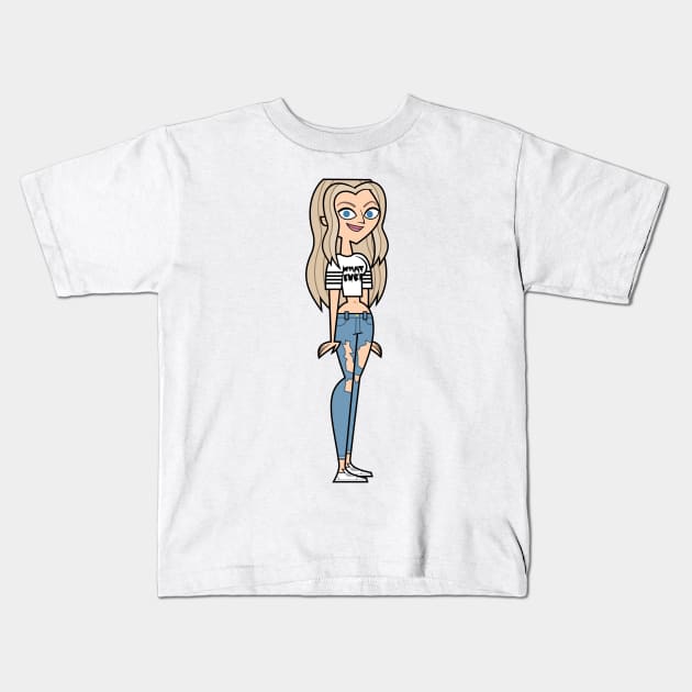 Kristin Fairlie (Total Drama style) Kids T-Shirt by ArtByTerranceJones